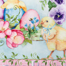 Spring Has Hatched Burlap House Flag