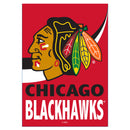 Chicago Blackhawks Burlap Flag House Size