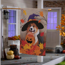 Corgi Fall Suede House Flag