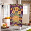 Fall Flower & Pumpkin Suede House Flag