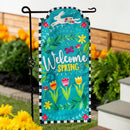 Welcome Spring Bunny Everlasting Impression Textile Decor