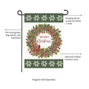 Christmas Cardinal Moire Garden Flag