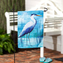 Blue Heron Reversible Suede Garden Flags