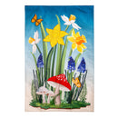 Spring Floral Haven Applique House Flag