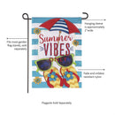 Summer Vibes Only Applique Garden Flag