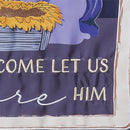 Come Let Us Adore Him Applique Garden Flag