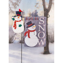 Snowman Laser Cut Garden Flag Stand Icon