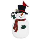 Snowman Laser Cut Garden Flag Stand Icon