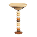 24" Stone Pillar Bird Bath