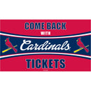 St Louis Cardinals Come Back with Tickets PVC Trapper Mat, 28" x 16"