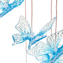 Evergreen Garden Accents,Hand Painted Solar Color Changing Solar Mobile, Butterfly,7.09x7.09x29.53 Inches