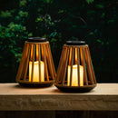 Caged Candle Holder Solar Lantern 2 ASST