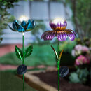 Solar Garden Stake, Spinning Purple Flower