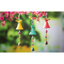 Cast Iron Bell with Bird Wind Chime, 3 Asst