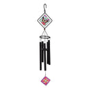 Avria Stained Glass Hand Tuned Wind Chime, Monarch Butterfly, 36"