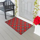 Christmas Tartan Plaid Washable Mat 24'' x 36
