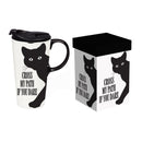 Cat Cross My Path If You Dare Ceramic Perfect Cup, 17oz, Gift Box