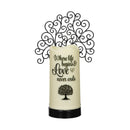Tree LED Wax Candle with Metal Holder Set