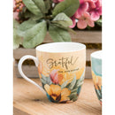 Bunny Blooms Coffee Cup Ceramic Cup O' Java, Sunday Morning, 17oz, Asst of 4, Gift Box