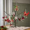 7.5" Acrylic Cardinals with Artificial Ornament