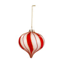 Glass Candy Striped Ornament
