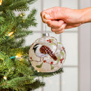 Cardinal and Chickadee Glass LED Ornament, 2 ASST,3otl019