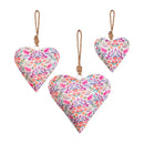 Petal Paradise Heart Shaped Metal Hanging Décor Set