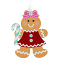 Baking Spirits Bright Ornament Wood Gingerbread, 3.25"H, Set of 9