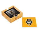 Boston Bruins Ceramic Coasters Set, 4pcs with Wood Caddy