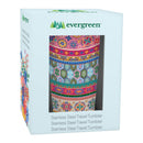 Geometric Tapestry Stripes Double Wall Stainless Steel Tumbler, 20oz, Gift Box