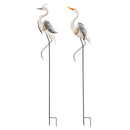 Blue Coastal Garden Stake, Metal Deco Crane, 41"