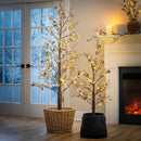 Woodland Storybook Tree Pine Cone Frosted Indoor/Outdoor LED Tree, 48"H