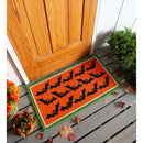 Indoor/Outdoor Halloween Bats Hooked Polypropylene Accent Rug 24"x42"