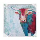 Canvas Wall Art with Wooden Frame, Cow, 24" L x 24" H