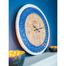 Blue and White Wall Clock
