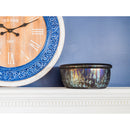 Blue and White Wall Clock