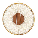 Blue Coastal Indoor Wall Décor, Alternative Wall, Macrame Circular Mirror, 25"