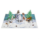 Christmas Dogs Paper Pop Up Card