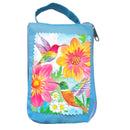 Colorful Humming Bird and Flowers Compact Tote Bag
