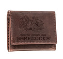 University of South Carolina, Tri-Fold Wallet, Brown, CH, 100% Genuine Leather