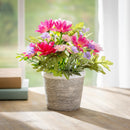 Artificial Floral Arrangement in Basket Table Decor, 9"H