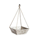 Geometric Embossed Metal Planter, Set of 2