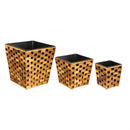 Recycled Wood Planter Set of 3