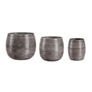 Metal Ribbed Planter, Set of 3