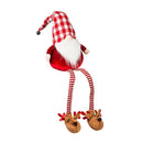 Fabric Gnome with Dangling Legs and Reindeer Slippers