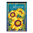 Sunflower Garden Welcome Applique House Flag