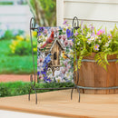 Spring Awakens Burlap Garden Flag