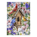 Spring Awakens Burlap Garden Flag