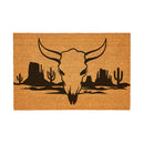 Southwest Pueblo Coir Mat, Steer Skull, 36"x24"