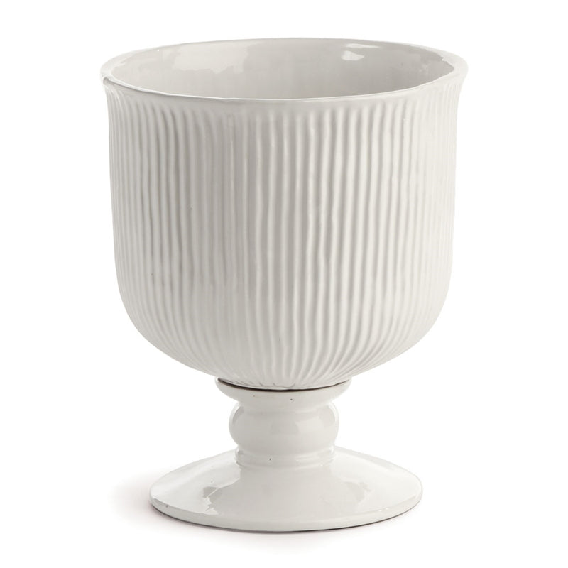 SINCLAIR 11" FOOTED URN WHT